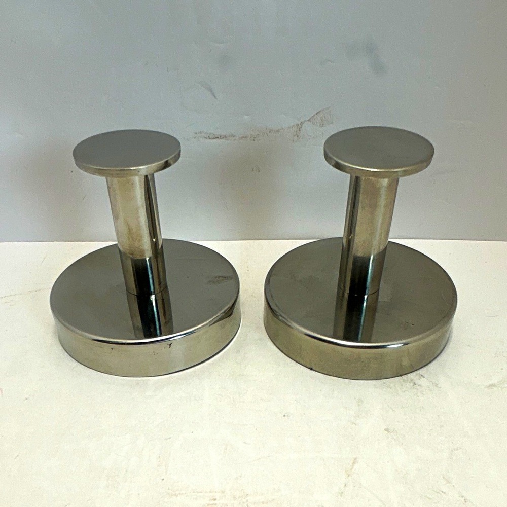 Modern Polished Silver Metal Wall Mounted Towel Hooks, 2 Pack for Bathroom,